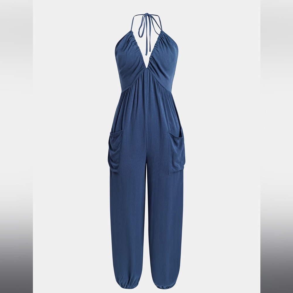 Cupshe Plunge Halter Jumpsuit